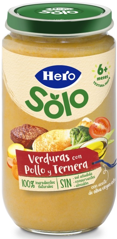 Hero Baby Tarrito Infantil Verduras Con Pollo Y Ternera 235g