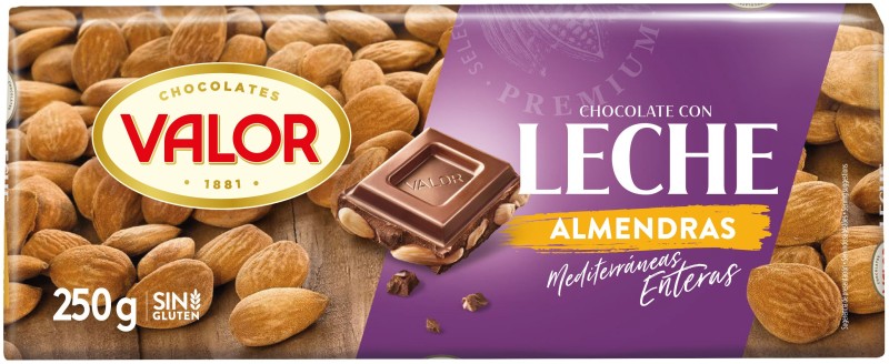 Valor Chocolate con Leche Almendrado 250g