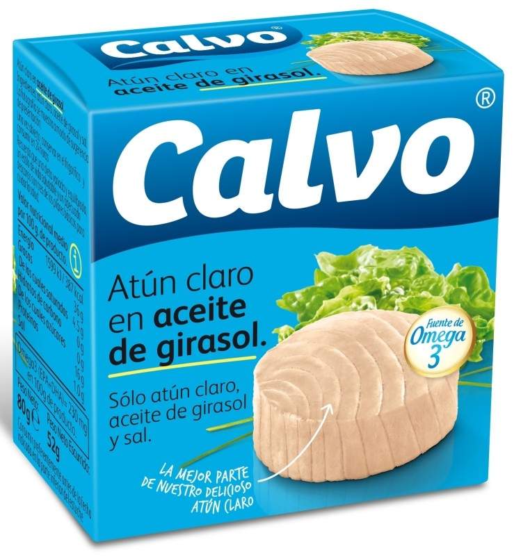 Calvo Atún Claro en Aceite de Girasol 80g
