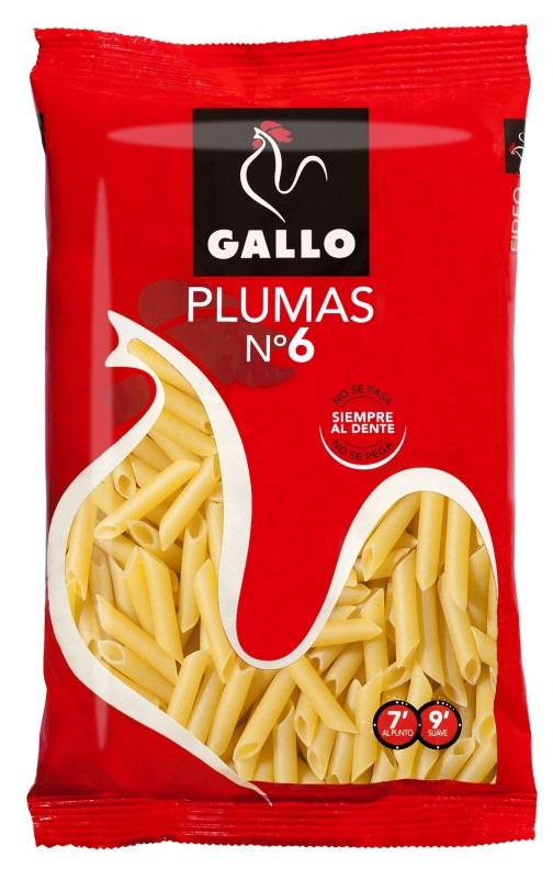 Gallo Nº 6 Pasta Pluma 250g Gallo Nº 6 Pasta Pluma 250g