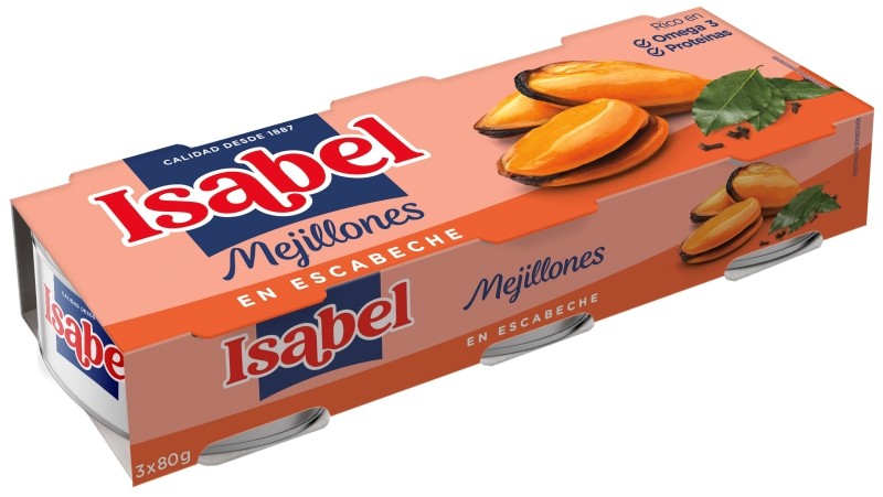 Isabel Mejillones en Escabeche 3x80g Isabel Mejillones en Escabeche 3x80g