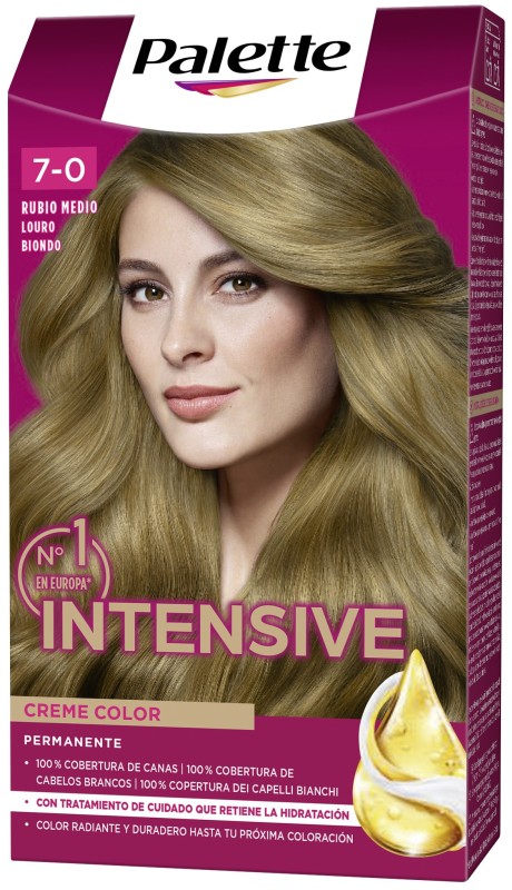 Palette Intensive Creme Color 7-0 Rubio Medio 1 Unidad