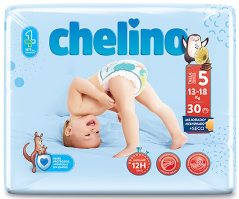 Chelino Pañales Infantiles Talla 5 Pasitos 30 Unidades