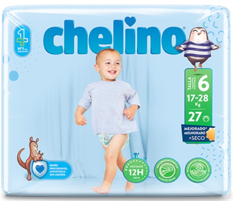 Chelino Pañal Infantil Talla 6 Junior 27 Unidades