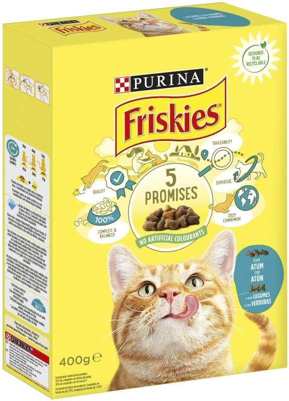 Friskies Alimento Seco Gato Adulto Con Pescado Y Verduras 400g