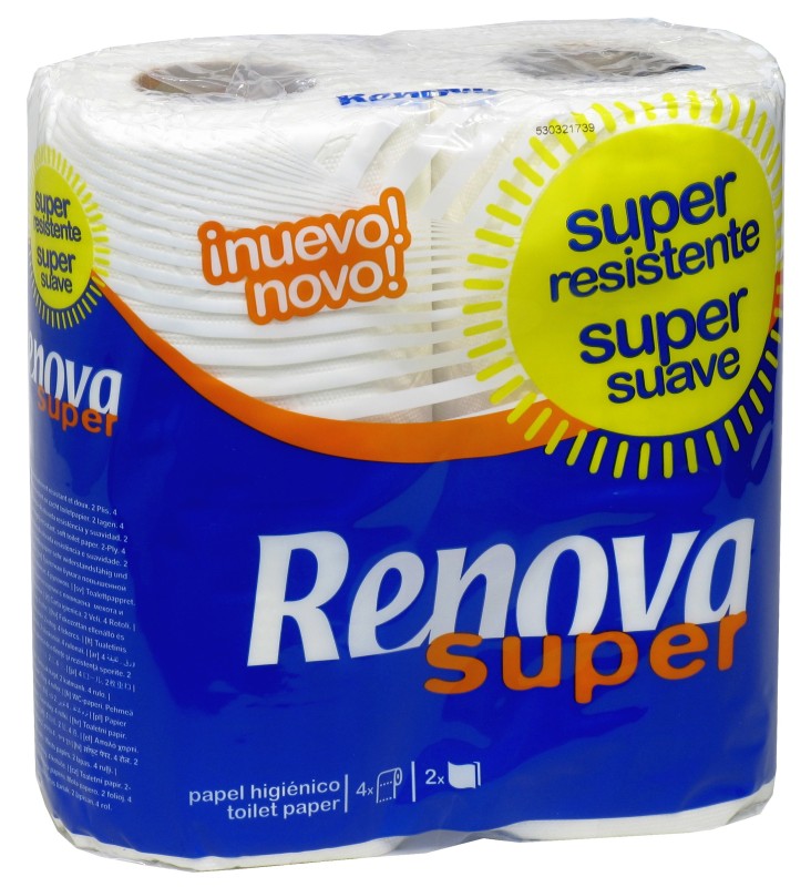 Renova Papel Super Doble Capa 4 Rollos