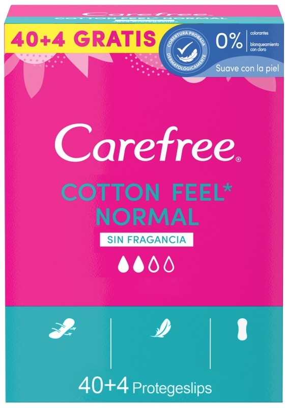 Carefree Protegeslip Cotton Feel 44 Unidades