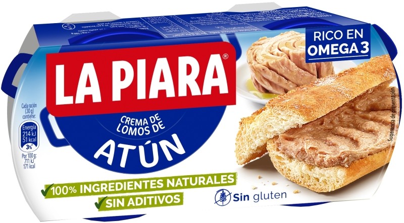 La Piara Paté de Atún en Aceite 100% Natural 2x75g