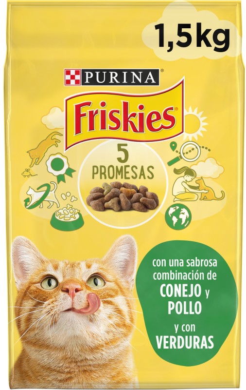 Purina Friskies Gato Adulto Con Conejo, Pollo Y Verduras 1,5kg