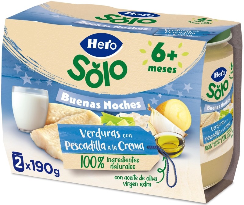 Hero Baby Tarrito Infantil Verduras con Pescadilla 2x190g
