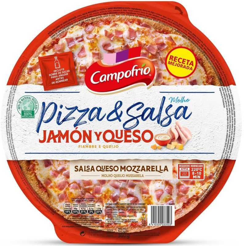 Campofrío Pizza de Jamón y Queso Mozzarella 360g