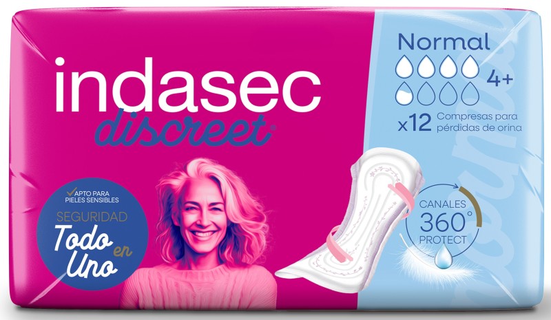Indasec Discreet Normal Compresas 12 Unidades