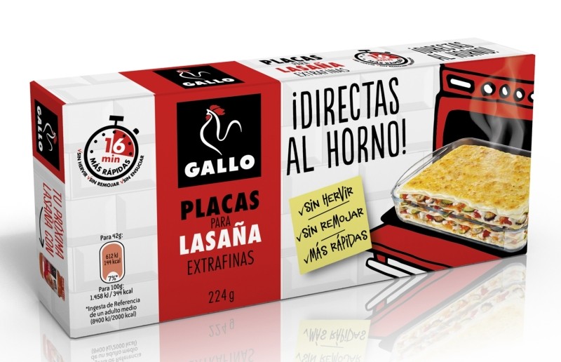Gallo Pasta Lasaña Placas Precocidas 224g Gallo Pasta Lasaña Placas Precocidas 224g