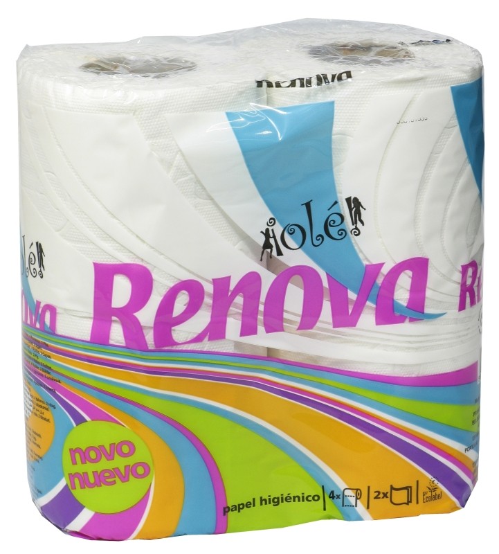Renova Olé Papel Higiénico 2 Capas 4 Rollos