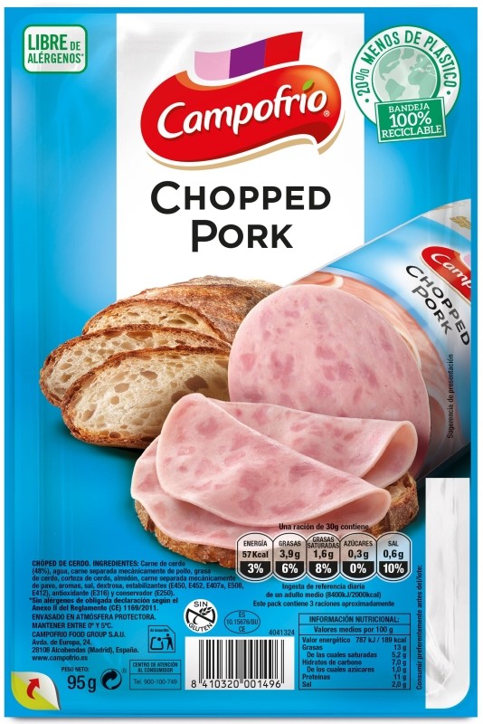 Campofrío Chopped Pork en Lonchas 95g Campofrío Chopped Pork en Lonchas 95g