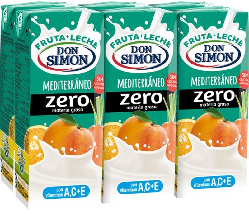 Don Simon Fruta + Leche Mediterráneo Zero 6x200ml