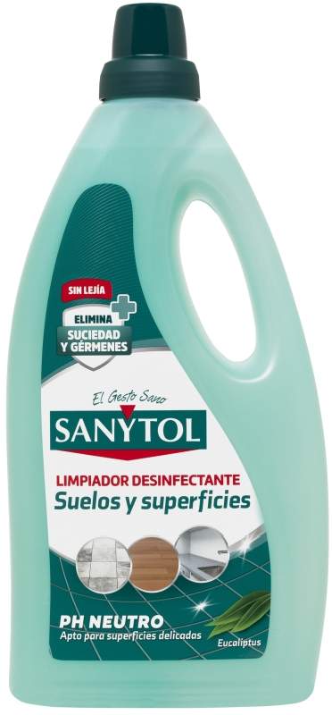Sanytol Limpiador Desinfectante de Suelos y Superficies Eucalipto 1,2L