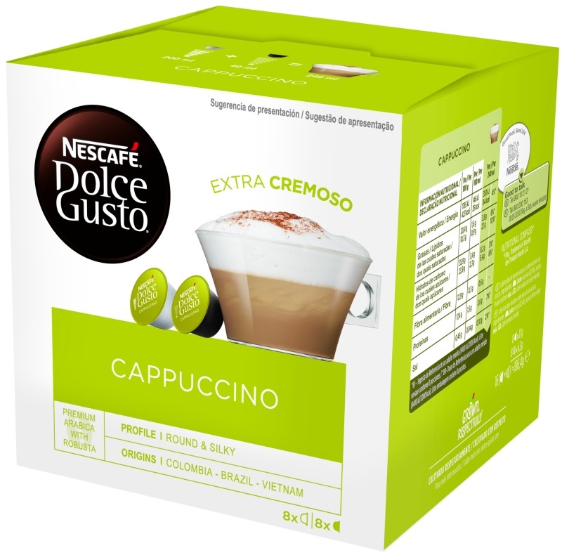 Nescafé Dolce Gusto Cappuccino 8+8 Cápsulas Nescafé Dolce Gusto Cappuccino 8+8 Cápsulas