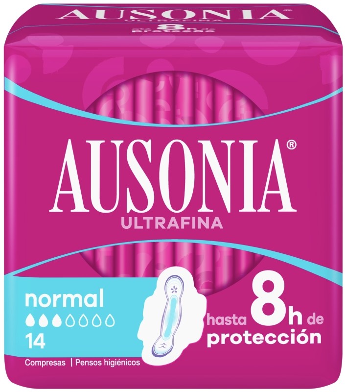 Ausonia Ultrafina Compresa Normal Con Alas 14 Unidades