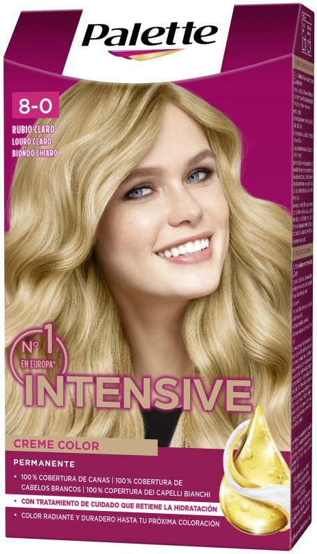 Palette Intensive Creme Color 8-0 Rubio Claro 1 Unidad Palette Intensive Creme Color 8-0 Rubio Claro 1 Unidad