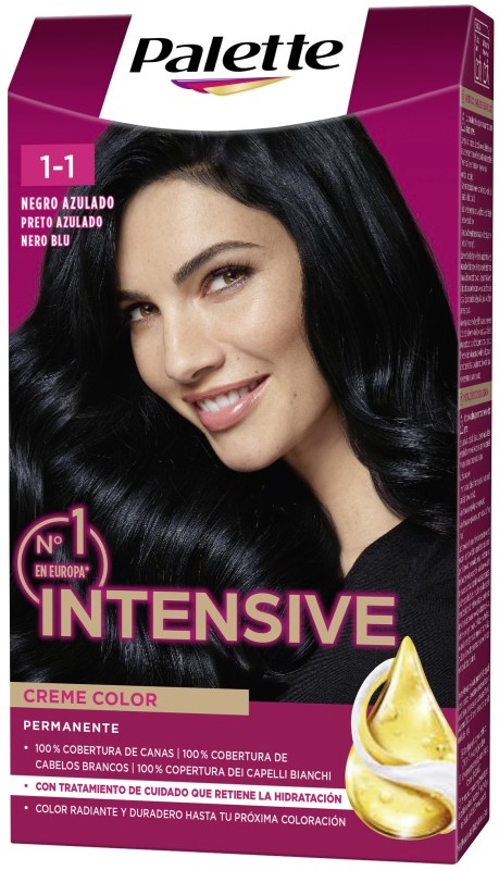 Palette Intensive Creme Color 1-1 Negro Azulado 1 Unidad Palette Intensive Creme Color 1-1 Negro Azulado 1 Unidad