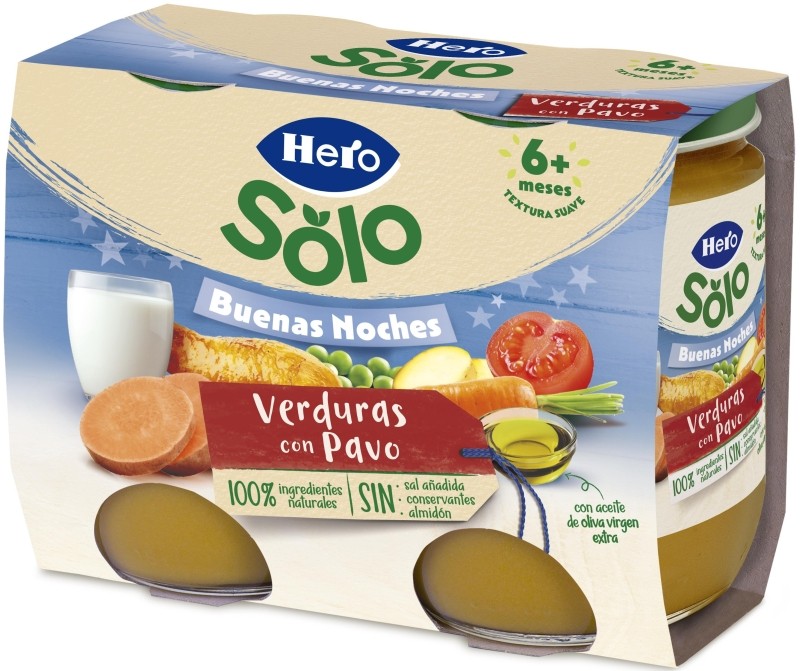 Hero Baby Tarrito Infantil Verduras con Pavo 2x190g