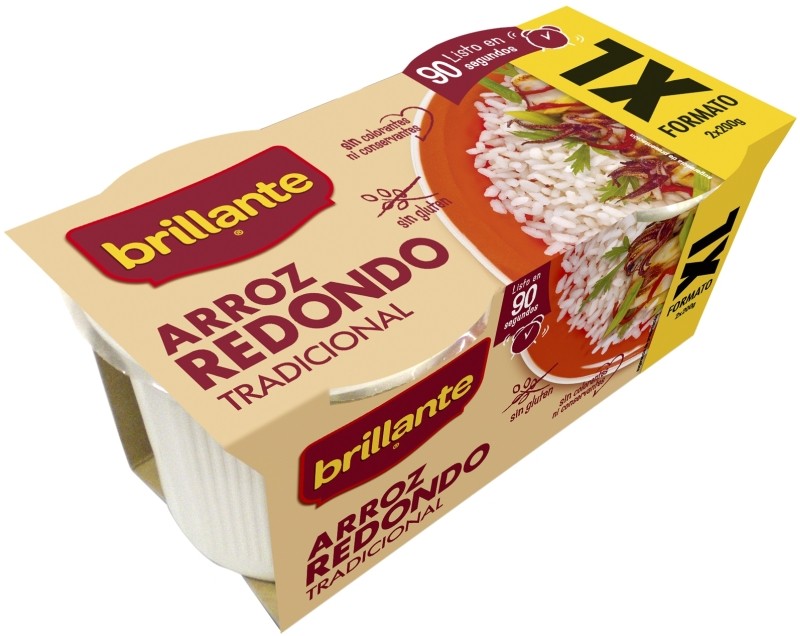 Brillante Arroz Redondo en Tarrina 2x200g