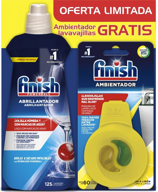 Finish Abrillantador Lavavajillas 500ml + Finish Ambientador