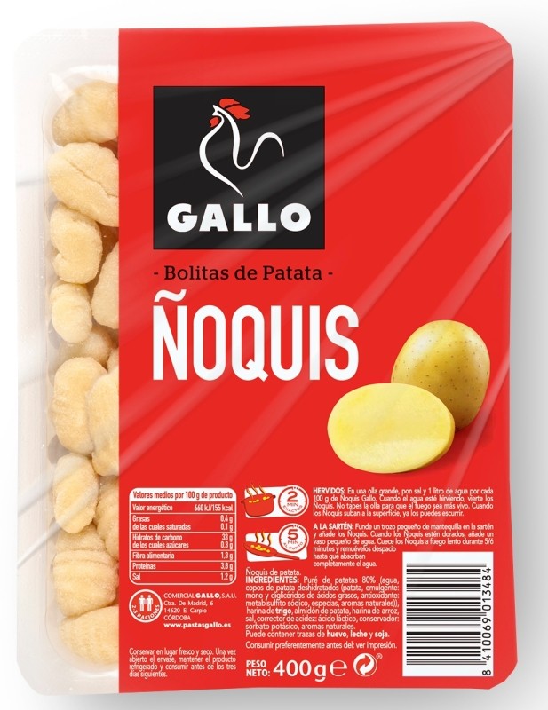 Gallo Pasta Ñoquis de Patata 400g Gallo Pasta Ñoquis de Patata 400g
