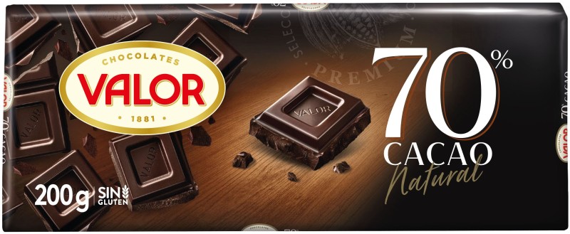 Valor Chocolate Negro 70% Cacao 200g