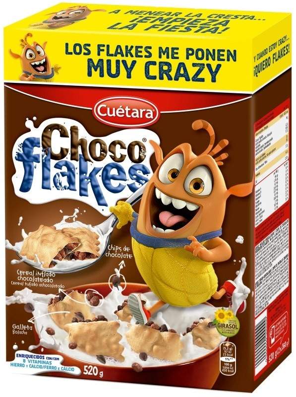 Cuétara Choco Flakes Galletas Rellenas de Arroz Inflado 520g Cuétara Choco Flakes Galletas Rellenas de Arroz Inflado 520g