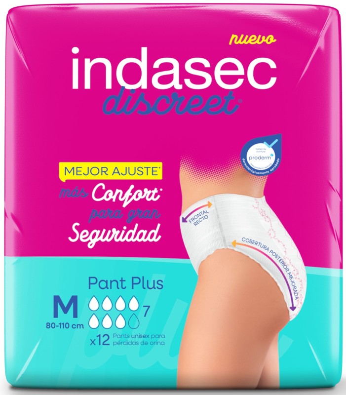 Indasec Discreet Pant Plus Mediano 12 Unidades