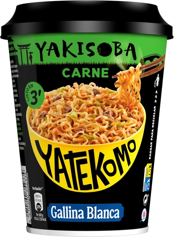 Yakisoba Fideos Orientales Instantáneos Carne 93g