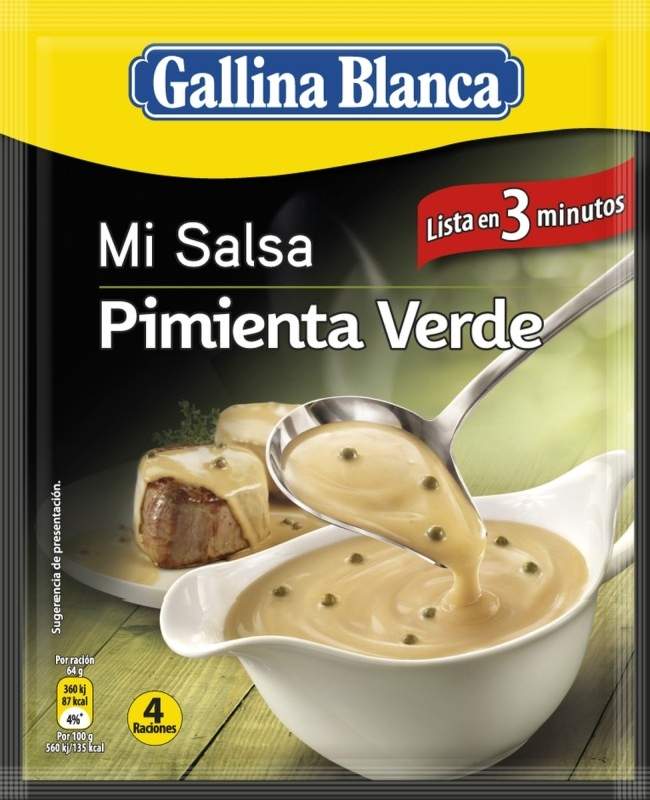 Gallina Blanca Salsa de Pimienta Verde Sobre 50g