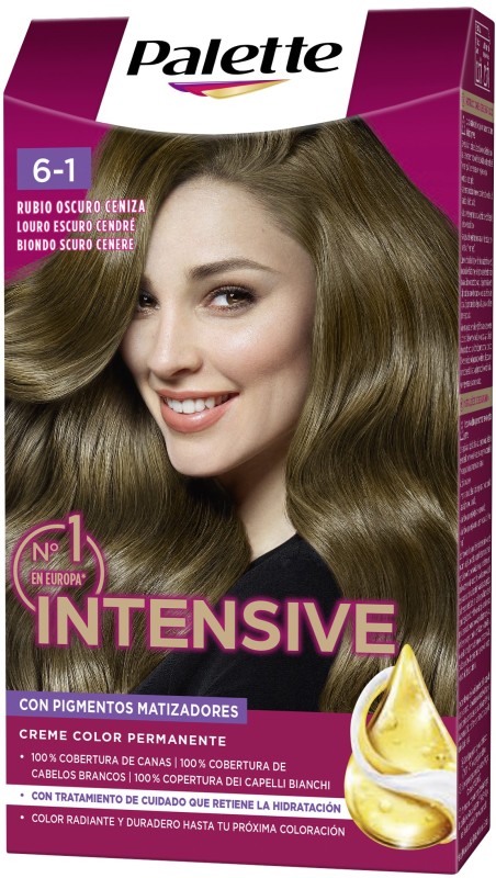 Palette Intensive Creme Color 6-1 Rubio Oscuro Ceniza 1 Unidad Palette Intensive Creme Color 6-1 Rubio Oscuro Ceniza 1 Unidad