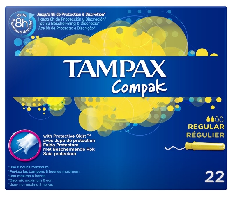 Tampax Tampones Compak Regular Con Aplicador 22 Unidades