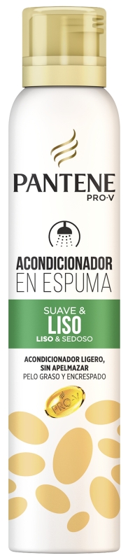 Pantene Pro-V Suave Y Liso Acondicionador En Espuma Cabello Encrespado 180ml