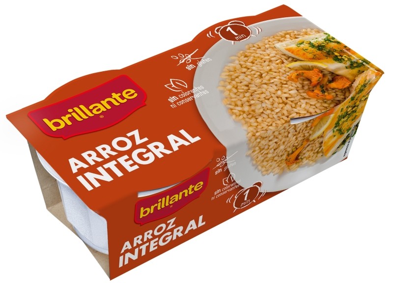 Brillante Arroz Integral en Tarrina 2x125g