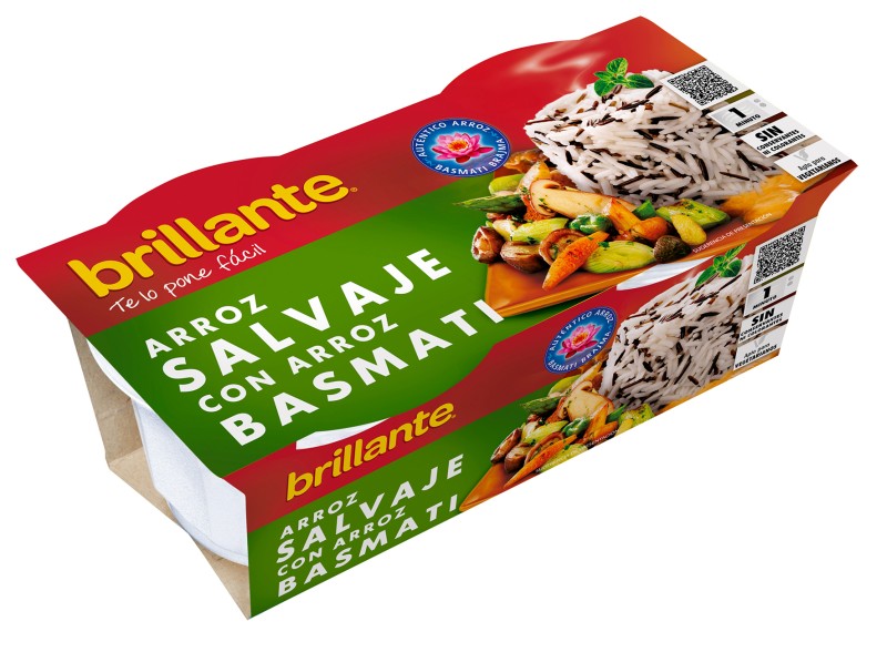 Brillante Arroz Salvaje con Arroz Basmati en Tarrina 2x125g