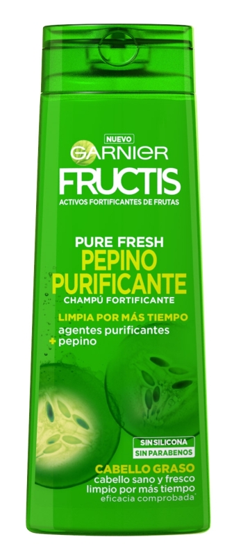 Fructis Champú Pure Fresh Pepino Purificante de Garnier 360ml