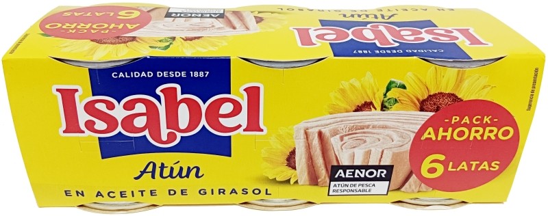 Isabel Atún en Aceite de Girasol 6x65g