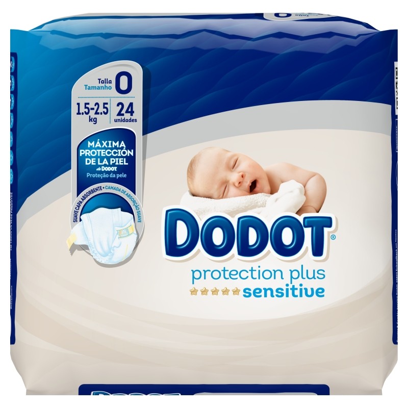 Dodot Sensitive Talla 0 Recién Nacido 24 Unidades