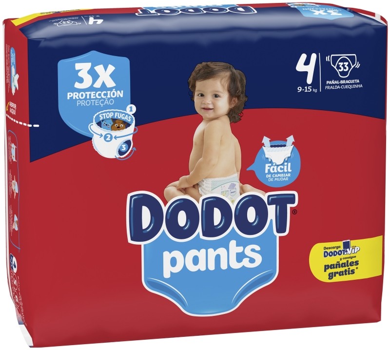 Pañales Dodot Pants T4 33 Unidades