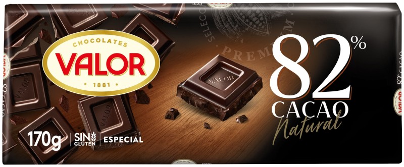 Valor Chocolate Negro 82% Cacao 170g
