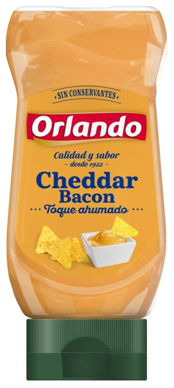 Orlando Salsa Cheddar Bacon Toque Ahumado 245g Orlando Salsa Cheddar Bacon Toque Ahumado 245g
