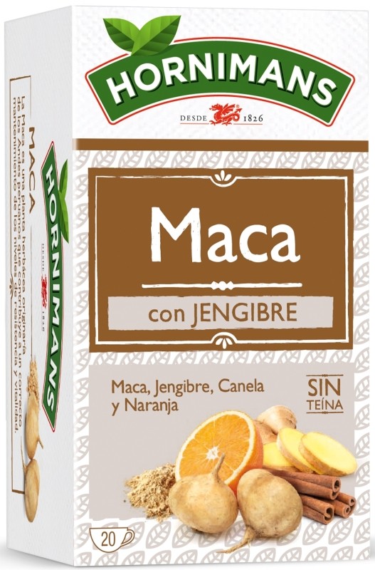 Hornimans Maca con Jengibre 20 Unidades