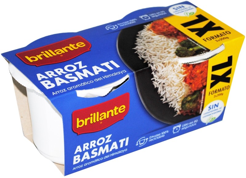Brillante Arroz Basmati en Tarrina 2x200g