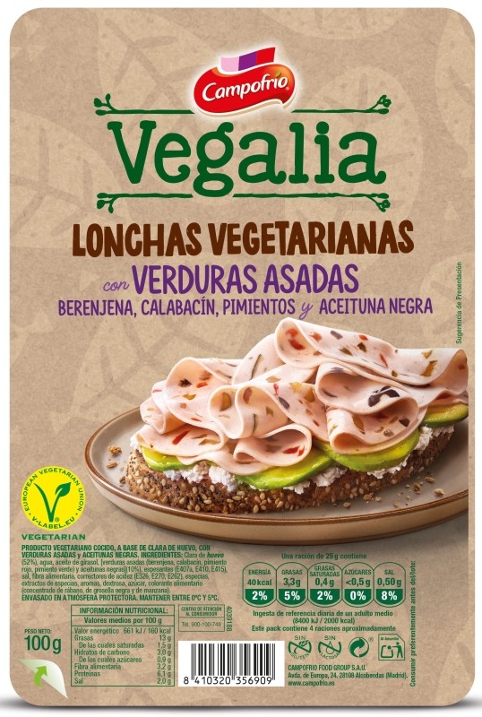 Campofrío Vegalia Producto Vegetariano Cocido 100g Campofrío Vegalia Producto Vegetariano Cocido 100g
