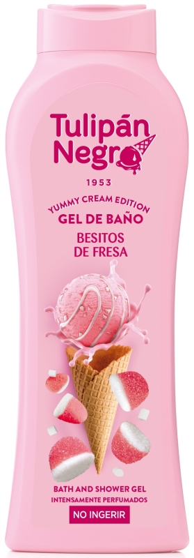 Tulipán Negro Gel de Baño Besitos de Fresa 650ml