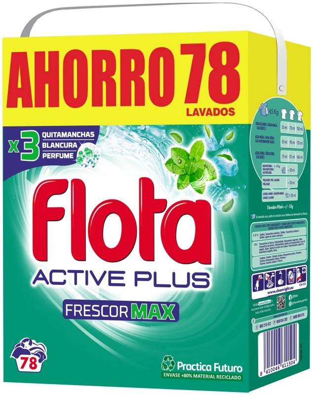 Flota Frescor Max 78 Lavados Detergente en Polvo